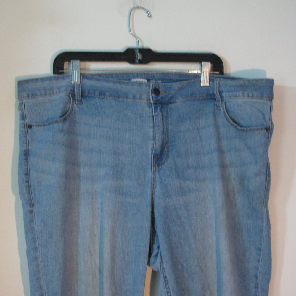 Old Navy Jeans Plus Size 22L 22 Long Blue Jean Denim Super Skinny FINAL - Picture 2 of 7